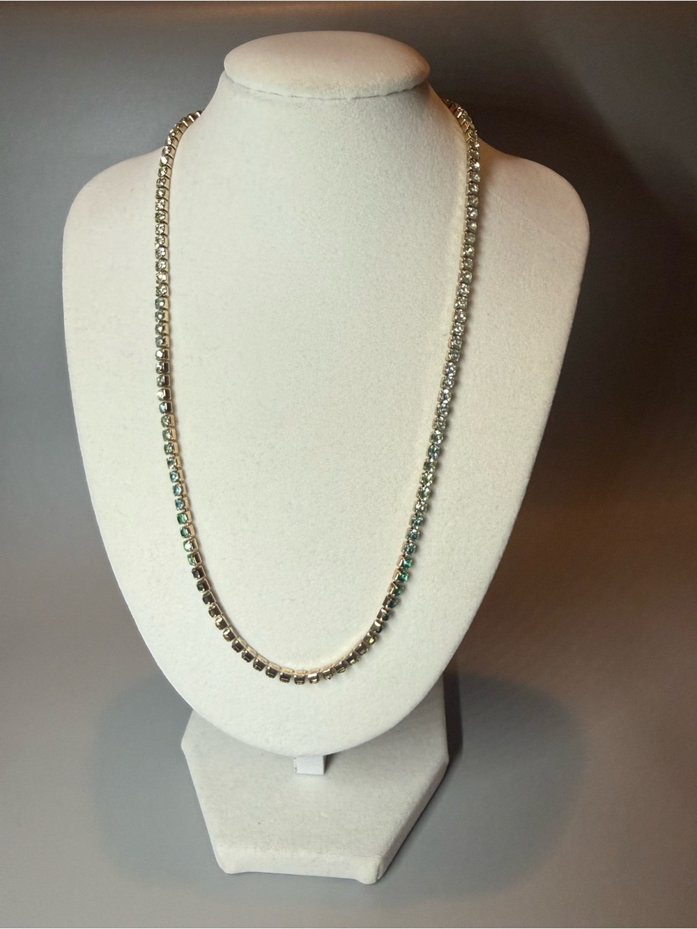 LOFT Gold-Tone Crystal Station Necklace with Clear Stones